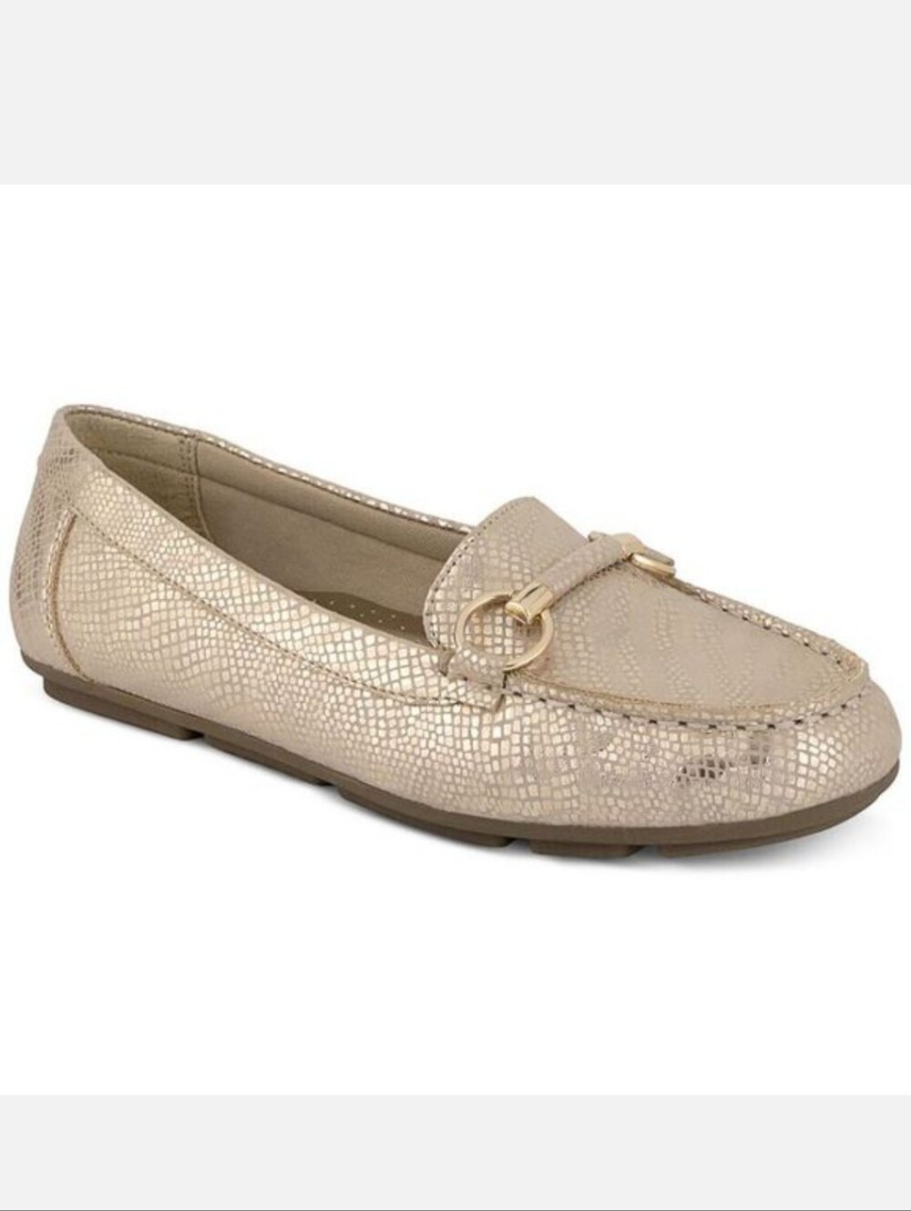 New w/Box Karen Scott Kenleigh Vegan Leather Textured Slip-On Driving Moccasins